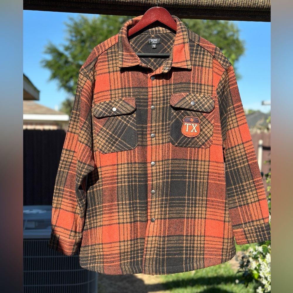 “Home Free” Orange flannel